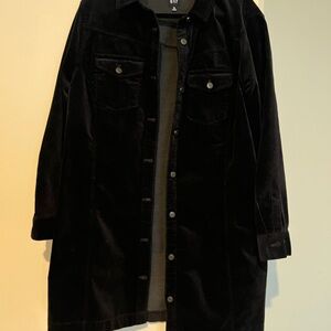 GAP Black velvet dress